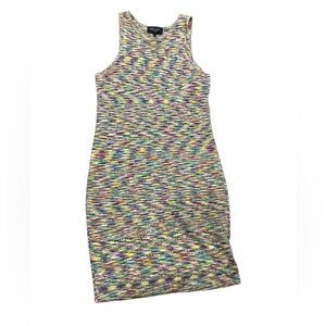 ROMEO & JULIET Multicolor Striped Tank Midi Dress - Rainbow Knit